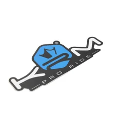 AUTOCOLLANT/STICKER KRM PRO RIDE 170x80 mm BLEU (VENDU A L'UNITE)