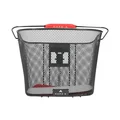 PANIER AVANT ACIER NID ABEILLE HAPO.G NOIR  (33x26x25 cm)  -VENDU AVEC FIXATION DMTS VAE / E-BIKE (LARGEUR INTERIEURE FIXATION POUR VAE / 8cm)
