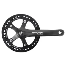 PEDALIER CITY STRONGLIGHT 10/9V. IMPACT S NOIR 170mm 39dts AVEC CARTER POUR CHAINE (AXE CARRE 118mm)