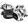 STEM FOR ROAD BIKE/MTB- UNO -ALUMINIUM- BLACK / SILVER ANGLE 25° Ø25,4 L60mm -For fork 1" or 1"1/8