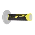 REVETEMENT POIGNEE PROGRIP MOTO OFF ROAD 788 TRIPLE DENSITE BASE COLOR GRIS /NOIR/JAUNE CLOSED END 115mm (CROSS/MX) (PAIRE)