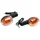 CLIGNOTANT SCOOT ADAPTABLE MBK 50 BOOSTER 2004>/YAMAHA 50 BWS 2004> AR TRANSPARENT/NOIR (HOMOLOGUE CE) (PAIRE)  -REPLAY-