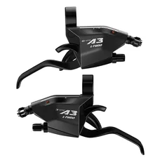LEVIER/MANETTE VTT PATIN LTWOO 3 x 8V. NOIR V-BRAKE COMPATIBLE SHIMANO (PAIRE)