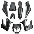 FAIRINGS/BODY PARTS FOR 50cc MOTORBIKE   DERBI 50 SENDA 2000>2010 BLACK GLOSS  (8 PARTS KIT) SELECTION P2R-