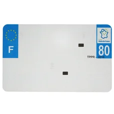 BANDE PLAQUE MOTO 210x130 POUR PVC VIERGE DEP. 80/EURO (VENDU A L'UNITE)