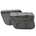 SACOCHE ARRIERE VELO LATERALE SPORFABRIC S202 TRAPEZE STYLE VINTAGE - FIXATION COURROIE - EFFET CUIR NOIR (Lg36xL11xH28) (PAIRE)