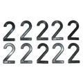 CHIFFRE PLAQUE TIFLEX MOTO/SCOOTER 45mm  2  (VENDU PAR 10)