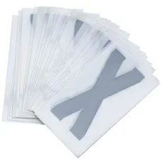 LETTRE PLAQUE PVC MOTO/SCOOTER 45mm  X  (VENDU PAR 10)