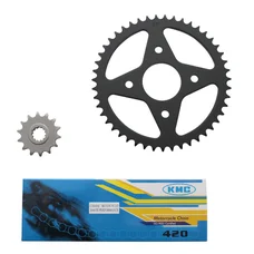 CHAIN AND SPROCKET KIT FOR MBK 50 X-POWER 2000>/YAHAHA 50 TZR 2000>  420  14x47 (BORE Ø 54mm)  -SELECTION P2R-
