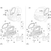Portières avant - Vitre
