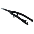 FORK- FOR TREKKING BIKE 700X35 RIGID- ALUMINIUM BLACK - COMPATIBLE V/BRAKE/DISC - THREADLESS STEERER Ø 1''1/8-28,6 EXTERNAL - Long 310mm (with a raiser for steerer (40mm) TO REPLACE A TELESCOPIC FORK)