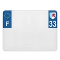 PLASTIC STRIP FOR PVC LICENSE PLATE WITH BUSINESS NAME (MOTORBIKE FORMAT 210X145)-DEPT 33/EUROPE (SOLD PER UNIT)