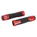 REVETEMENT POIGNEE AVOC MOTO ON ROAD ANTIDERAPANTE AVEC EMBOUT DE GUIDON ADAPTABLE YAMAHA 700 MT-07 ROUGE ANODISE (PAIRE)