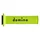 REVETEMENT POIGNEE DOMINO MOTO ON ROAD A010 JAUNE FLUO/NOIR OPEN END 120-125mm (PAIRE)