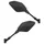 MIRRORS SET - BAR END SIDE MIRROR FOR YAMAHA 700 MT-07 2014>, 300 MT-03 2016>, 900 MT-09 2014> - WITH ADAPTERS M8+M10 (EEC APPROVED). (PAIR). -AVOC