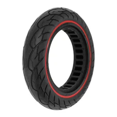 TYRE FOR E-SCOOTER 10 X 2.125  BLACK/RED - SOLID TYRE (DUALTRON / APOLLO AND OTHERS BRANDS.)