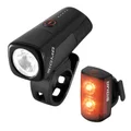 ECLAIRAGE VELO USB KIT SIGMA BUSTER 400 LUMEN /BUSTER RL80 (AUTONOMIE avant 9H/arrière 8H JUSQU'A 12H MODE FLASH) NOIR - HOMOLOGUE - ADAPTE L'ECLAIRAGE EN FONCTION DE LA LUMINOSITE