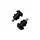 DIABOLO FOR PADDOCK STAND M10 - BLACK- FOR KAWASAKI (WITH CHC CONTERSUNK SCREW)  -AVOC- (PAIR)