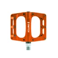 FLAT PEDAL FOR MTB/DOWNHILL/ BMX SWITCH FREERIDE ALUMINIUM ORANGE - thread 9/16 with grips (PAIR) 100x90mm