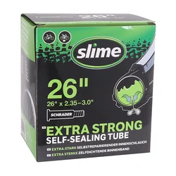 CHAMBRE A AIR VELO 26 x 2.35-3.0 SLIME VALVE SCHRADER OBUS DEMONTABLE AVEC LIQUIDE ANTI-CREVAISON -COMPATIBLE VAE