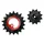 GALET DERAILLEUR TRIPEAK 12-18 DENTS ROULEMENT CERAMIC POUR DERAILLEUR 12V. ROUGE COMPATIBLE SRAM MTB Eagle (AXS) (JEU DE 2)