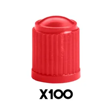 BOUCHON DE VALVE MOTO/SCOOT/CYCLO STANDARD PLASTIQUE ROUGE  (VENDU PAR 100)  -SELECTION P2R-