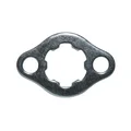 PLAQUETTE MAINTIEN DE PIGNON 50 A BOITE ADAPTABLE GILERA 50 SMT, RCR 1999>2005 / DERBI 50 SENDA 1999> (EURO 2) (ENTRAXE 28mm, TROU 6,3mm) (OEM: 00H02810421)  -SELECTION P2R-