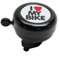 RING BELL -  P2R ALUMINIUM BLACK - ''I LOVE MY BIKE'' 50mm (SOLD PER UNIT)