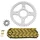 CHAIN AND SPROCKET KIT FOR MBK 50 X POWER 2003>2006 / YAMAHA 50 TZR 2003>2006  420  11x47  (Ø SPROCKET 54/92/10.5)  (OEM SPECIFICATIONS 2003->2006)  -AFAM-