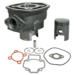 CYLINDER FOR SCOOT PIAGGIO 50 ZIP 2 Stroke, TYPHOON, LIBERTY 2 Stroke/ VESPA LX 2 Stroke/ GILERA 50 STALKER, ICE/APRILIA 50 SR AIR  -P2R CAST IRON + GRAPHITE PISTON-