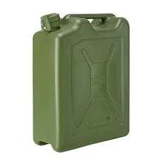 JERRYCAN/BIDON ESSENCE/CARBURANT PRESSOL EN POLYETHYLENE VERT ARMEE TYPE US AVEC BEC FLEXIBLE 20L