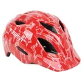 CASQUE VELO ENFANT GIST WELLY ROUGE AVEC MOTIFS TAILLE 47-52 cm AVEC MOLETTE ET ECLAIRAGE LED