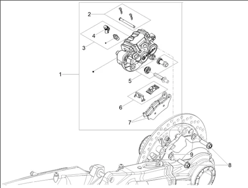 Pince frein arrière