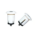 HANDLEBAR END PLUG- P2R -SCREW-ON- WHITE (PAIR) INNER Ø 18.2mm /EXT Ø 25.2mm