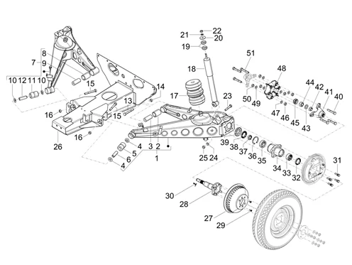 Suspension arrière - Amortisseur/s