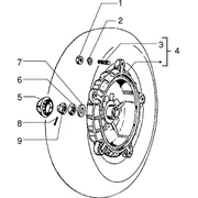 Tambour du frein ar.