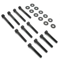 KIT FASTENER REPLAY FOR KICK STARTER COVER (STEEL) FOR PEUGEOT 50 TKR, TREKKER, SPEEDFIGHT, SQUAB  BLACK 6x40/55 (SET OF 11)