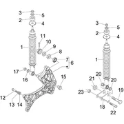 Suspension arrière - Amortisseur/s