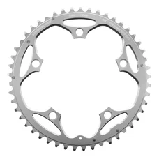 PLATEAU ROUTE 5BRA D.130 STRONGLIGHT 49DTS EXTERIEUR ARGENT ALU 7075 TYPE SHIMANO  9/10V.