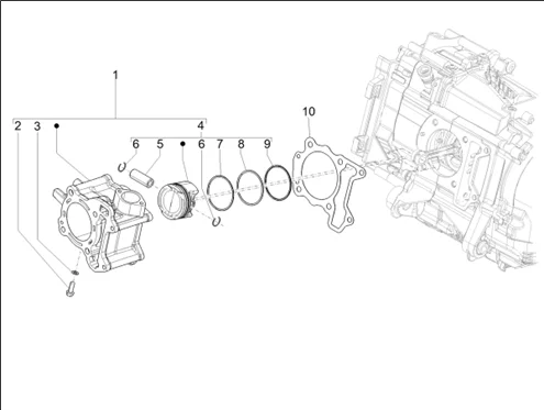 Groupe cylindre-piston-axe