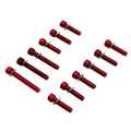 VIS DE CARTER REPLAY ALU POUR MBK 50 BOOSTER/YAMAHA 50 BWS ROUGE 6X25/40/45 (KIT DE 12)
