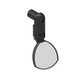 RETROVISEUR VELO GAUCHE OU DROIT ZEFAL SPIN 25 RABATTABLE FIXATION EXTREMITE CINTRE (UTILISATION ROUTE) (MIROIR 25cm2) 60x125x22 mm