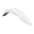 GARDE BOUE 50 A BOITE AV ADAPTABLE DERBI 50 SENDA XTREME 2018>/GILERA 50 RCR 2018>, SMT 2018>/APRILIA 50 RX, SX 2018> BLANC BRILLANT  -P2R-