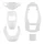 CARROSSERIE/CARENAGE SCOOT ADAPTABLE MBK 50 BOOSTER 1999>2003/YAMAHA 50 BWS 1999>2003 BLANC BRILLANT (KIT 5 PIECES)  -P2R-