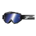 MASQUE/LUNETTES CROSS PROGRIP 3204 NOIR MAT ECRAN MIROIR ARGENT ANTI-RAYURES/ANTI U.V./ANTI-BUEE (HOMOLOGUE CE-EN-N° AC-14063 REV.1)