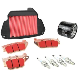 KIT ENTRETIEN MOTO ADAPTABLE HONDA 650 CB F 2014>2018, CBR F 2014>2018 PLAQUETTE METAL FRITTE (PACK 9 PIECES) -SELECTION P2R PREMIUM