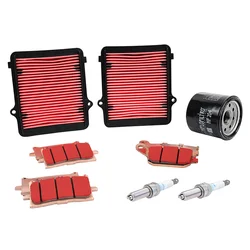 KIT ENTRETIEN MOTO ADAPTABLE HONDA 1000 CRF AFRICA TWIN 2016>2019 PLAQUETTE METAL FRITTE (PACK 8 PIECES) -SELECTION P2R PREMIUM