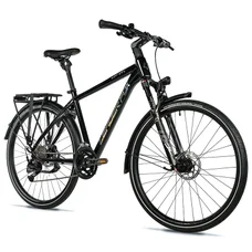 VELO MUSCULAIRE VTC 28 LEADER FOX ESPIRIT 2025 HOMME NOIR 9V CADRE ALU 19 POUCES (TAILLE ADULTE 178 à 185 cm)