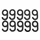 CHIFFRE PLAQUE TIFLEX MOTO/SCOOTER 45mm  9  (VENDU PAR 10)