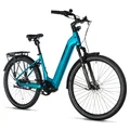VELO ELECTRIQUE/VAE CITY 29 LEADER FOX TERTIUM 2025 FEMME VERT CLAIR 8V SHIMANO NEXUS MOTEUR CENTRAL BAFANG M420 36V 80Nm BATTERIE 17,5Ah (20'' - H52cm - TAILLE L - POUR ADULTE DE 178cm à 185cm)